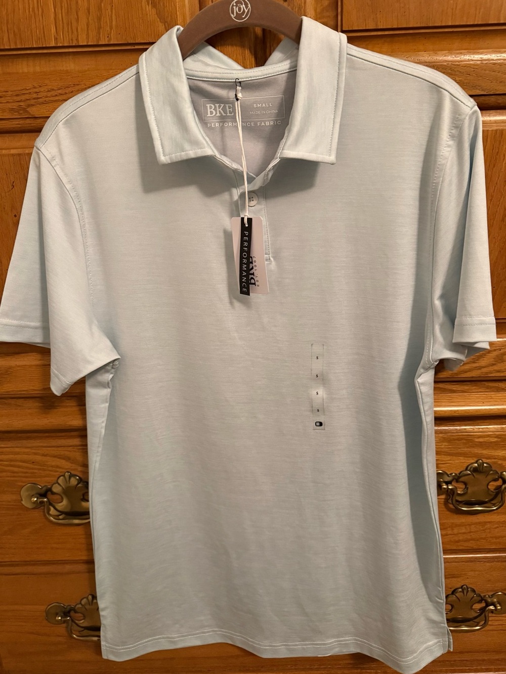 BKE Light Blue Performance Polo, Men’s Small, NWT